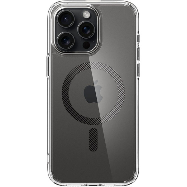 Чохол Spigen для Apple iPhone 15 Pro Max Ultra Hybrid MagFit, Carbon Fiber