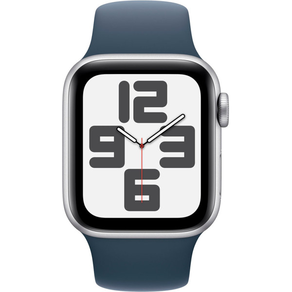 Смартгодинник Apple Watch SE GPS 40mm Silver Aluminium Case with Storm Blue Sport Band – M/L