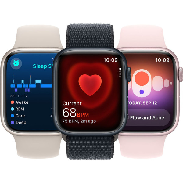 Смартгодинник Apple Watch Series 9 GPS 41mm Midnight Aluminium Case with Midnight Sport Band – S/M