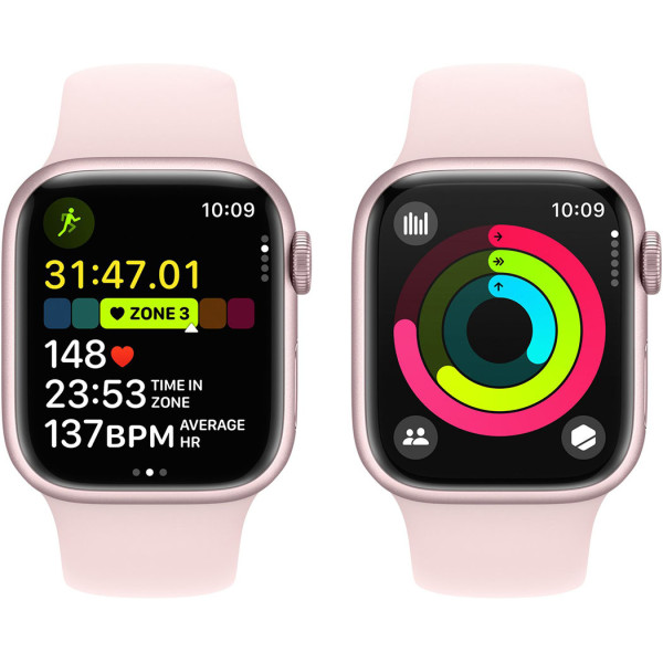 Смартгодинник Apple Watch Series 9 GPS 41mm Pink Aluminium Case with Light Pink Sport Band – M/L