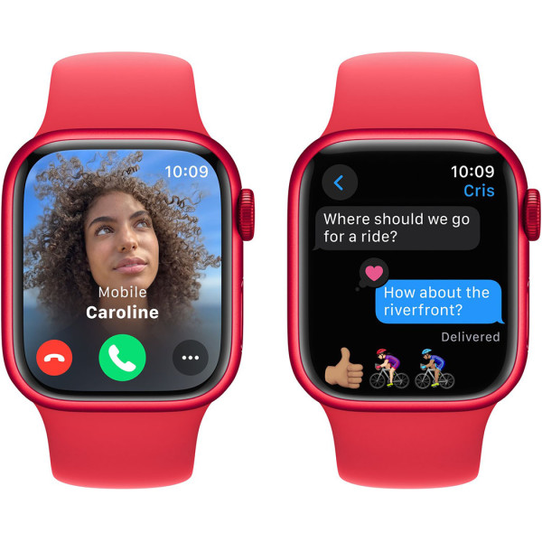 Смартгодинник Apple Watch Series 9 GPS 41mm RED Aluminium Case with RED Sport Band – M/L