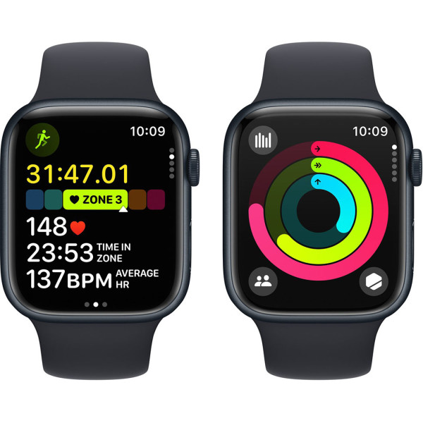 Смартгодинник Apple Watch Series 9 GPS 45mm Midnight Aluminium Case with Midnight Sport Band – S/M
