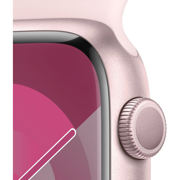 Смартгодинник Apple Watch Series 9 GPS 45mm Pink Aluminium Case with Light Pink Sport Band – M/L