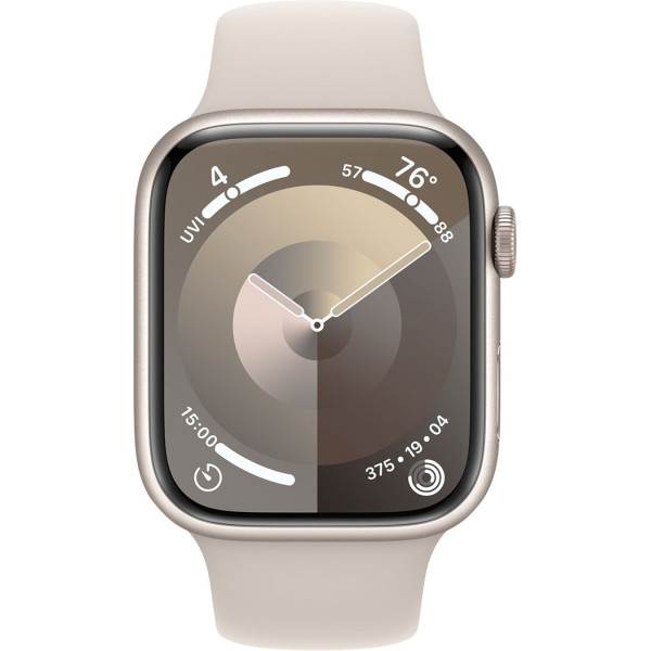 Смартгодинник Apple Watch Series 9 GPS 45mm Starlight Aluminium Case with Starlight Sport Band – S/M