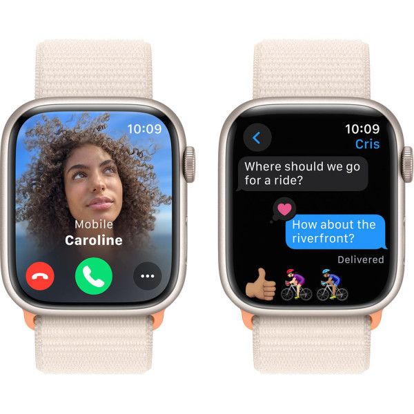 Смартгодинник Apple Watch Series 9 GPS 45mm Starlight Aluminium Case with Starlight Sport Loop