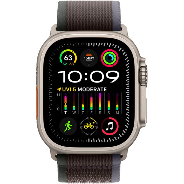 Смартгодинник Apple Watch Ultra 2 GPS + Cellular, 49mm Titanium Case with Blue/Black Trail Loop – M/L