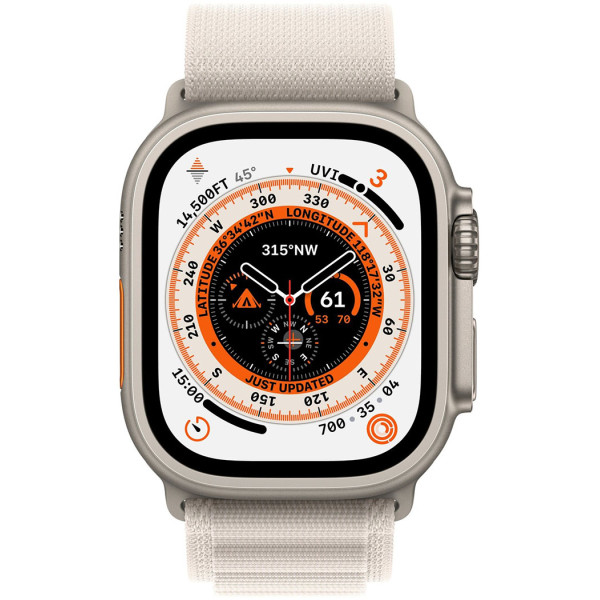 Смартгодинник Apple Watch Ultra GPS + Cellular 49mm Titanium Case with Starlight Alpine Loop Medium